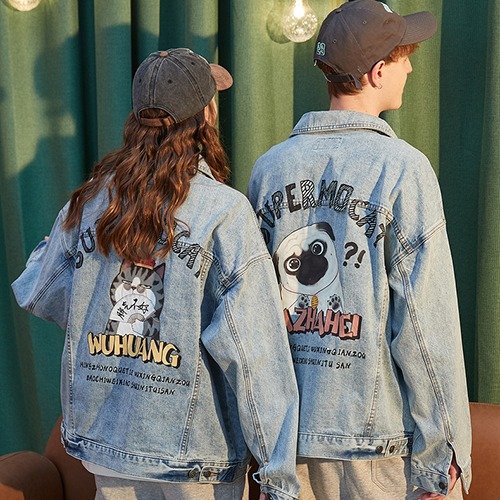 Denim printed using a PICTEL UV printer