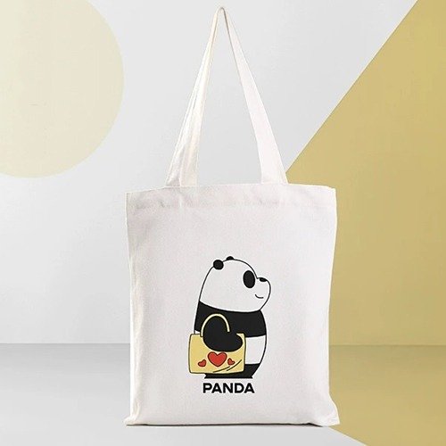 Canvas bag printed using a PICTEL UV printer