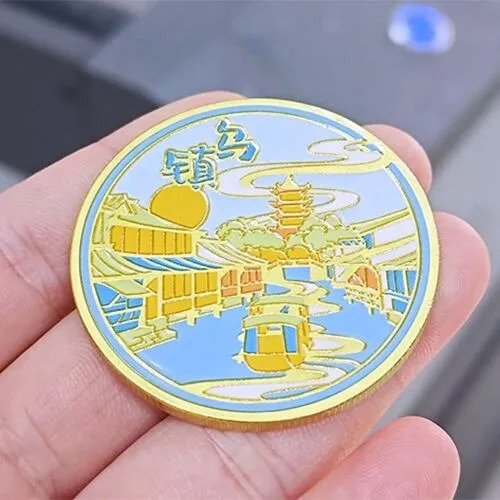 Badge printed using a PICTEL UV printer